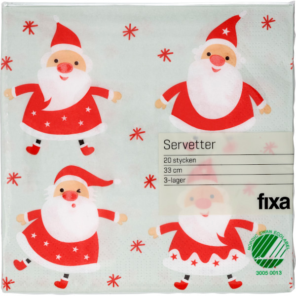 Fixa Servetter Dancing Santa 33cm