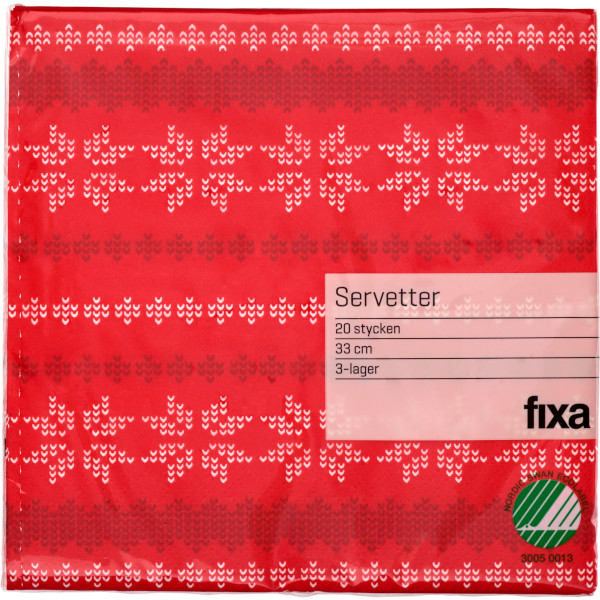Fixa Servetter Julmönster 33cm