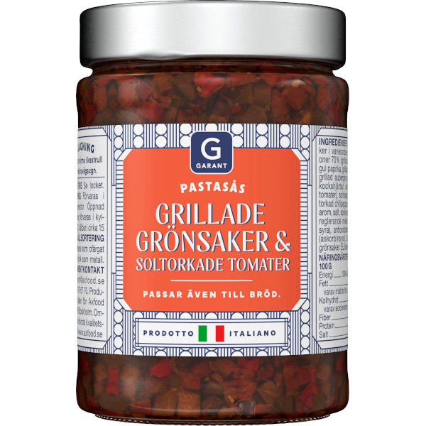 Garant Pastasås Grillade Grönsaker & Soltorkade Tomater