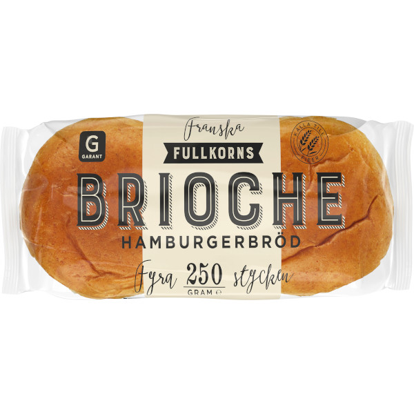 Garant Hamburgerbröd Brioche Fullkorn