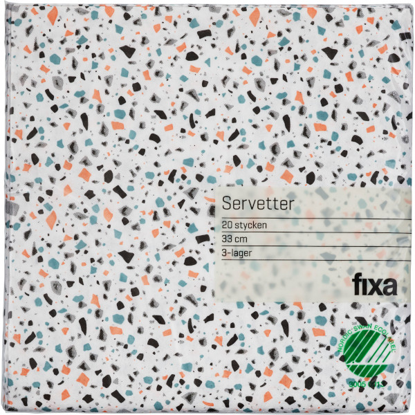 Fixa Servetter Terazzo 33cm