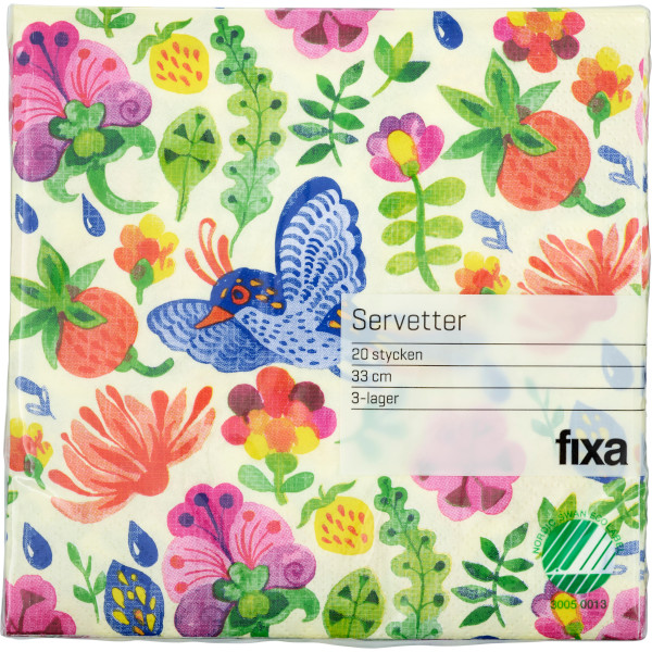 Fixa Servetter Sommarfågel 33cm