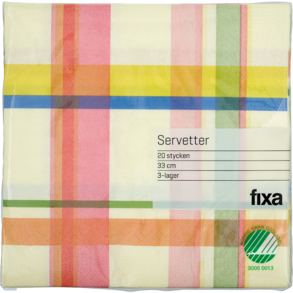 Fixa Servetter Rosaruta 33cm