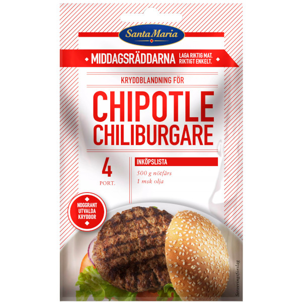 Santa Maria Kryddblandning Chipotle Chiliburgare