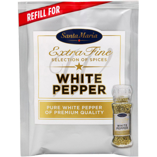 Santa Maria Kryddkvarnsrefill White Pepper