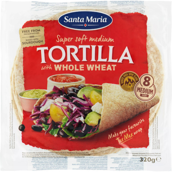 Santa Maria Tortilla Whole Wheat Medium