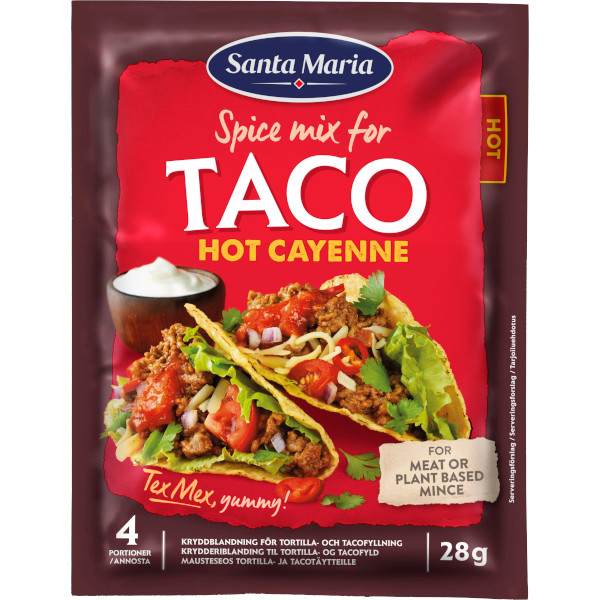 Santa Maria Kryddmix Taco Hot Cayenne