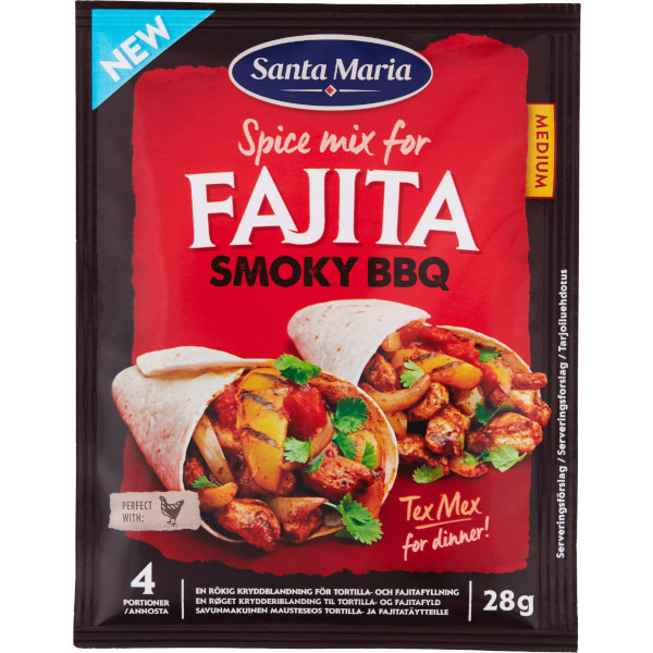 Santa Maria Kryddmix Fajita Smoky BBQ