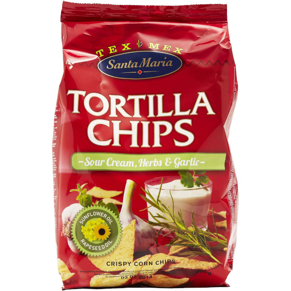 Santa Maria Tortillachips Sourcream/Herbs/Garlic