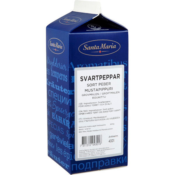 Santa Maria Svartpeppar Grovmalen
