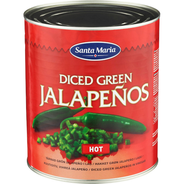 Santa Maria Jalapeños Green Diced Hot