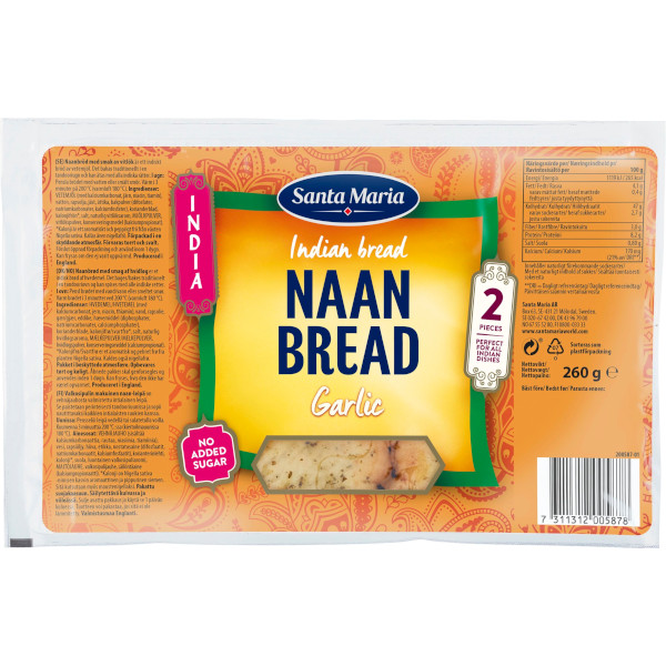 Santa Maria Naan Bread Garlic