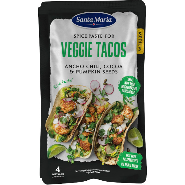 Santa Maria Kryddpasta Veggie Tacos