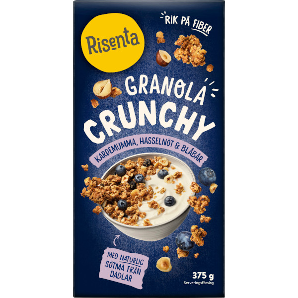 Risenta Crunchy Granola Kardemumma/Hasselnöt/Blåbär
