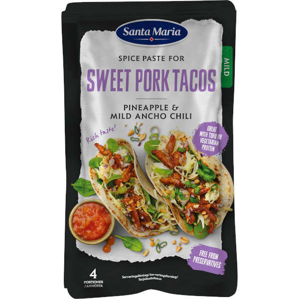 Santa Maria Kryddpasta Sweet Pork Tacos