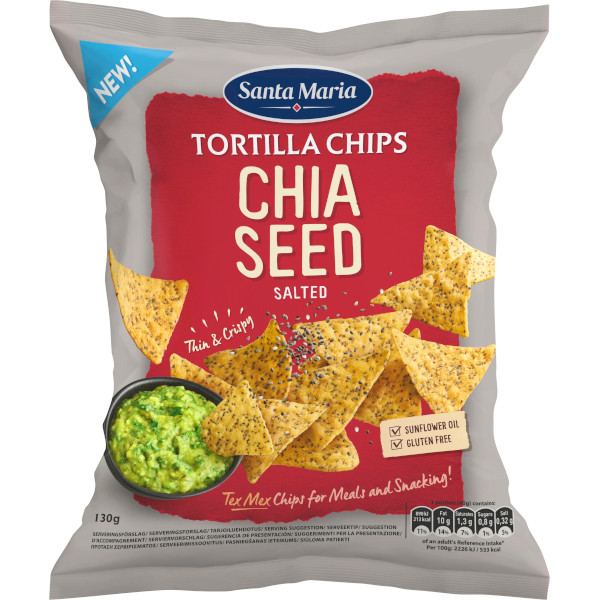 Santa Maria Tortilla Chips Chia Seed Salted