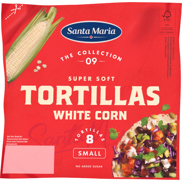 Santa Maria Tortillas White Corn Small