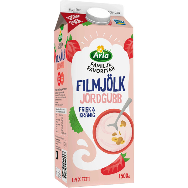 Arla Filmjölk Familjefavoriter Jordgubb