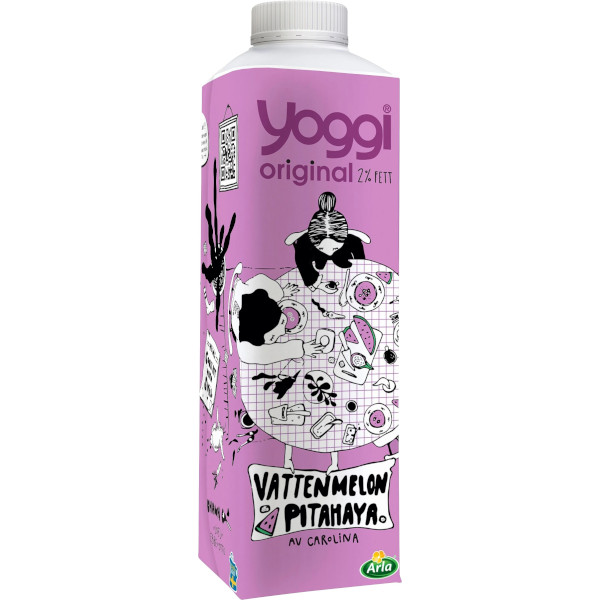 Yoggi Fruktyoghurt Vattenmleon & Pitahaya