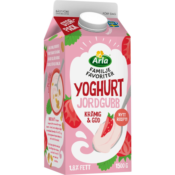 Arla Yoghurt Familjefavoriter Jordgubb