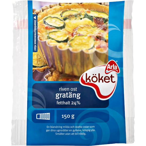 Arla Köket Riven Ost Gratäng