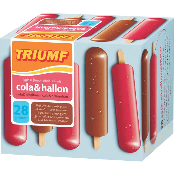 Triumf Glass Isglass Cola & Hallon