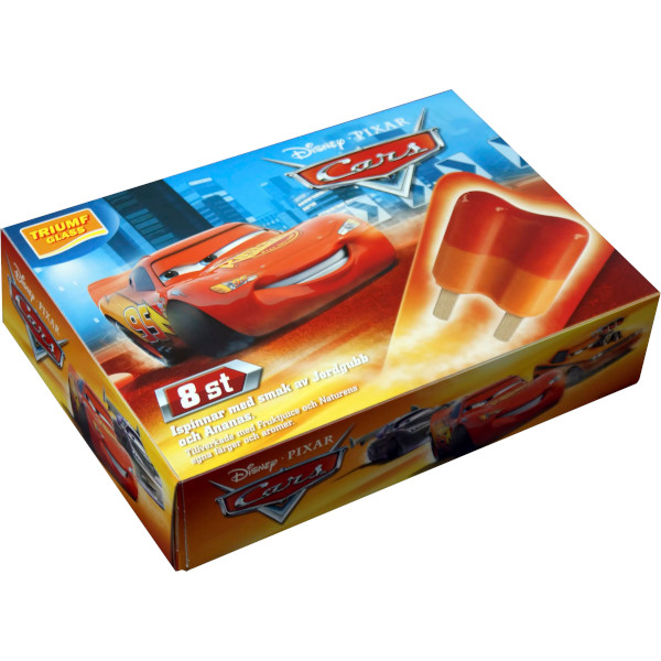 Triumf Glass Islglasspinnar Disney Cars Jordgubb & Ananas