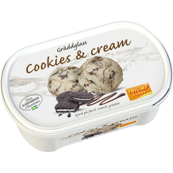 Triumf Glass Gräddglass Cookies & Cream