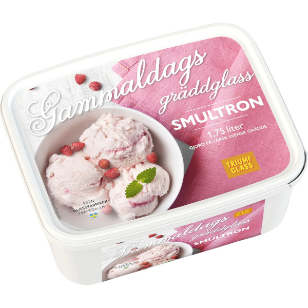 Triumf Glass Gammaldags Gräddglass Smultron