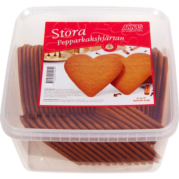 Annas Pepparkakshjärtan Stora
