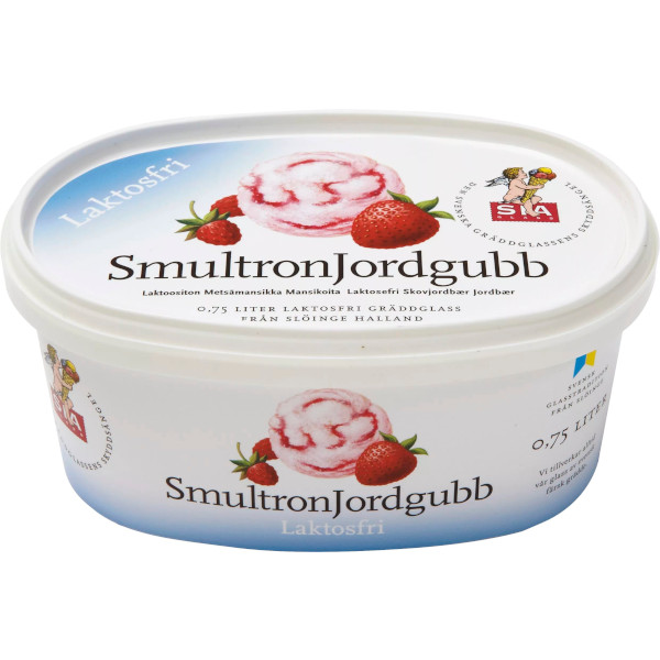 SIA Glass Gräddglass Smultron/Jordgubb Laktosfri