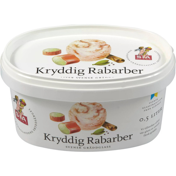SIA Glass Gräddglass Kryddig Rabarber