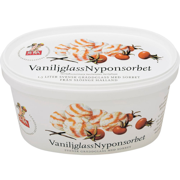 SIA Glass Gräddglass Vanilj/Nyponsorbet
