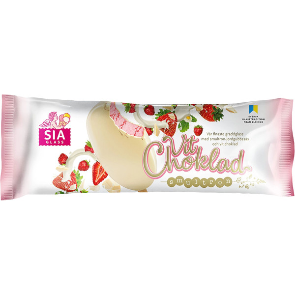 SIA Glass Glasspinne Vit Choklad/Smultron