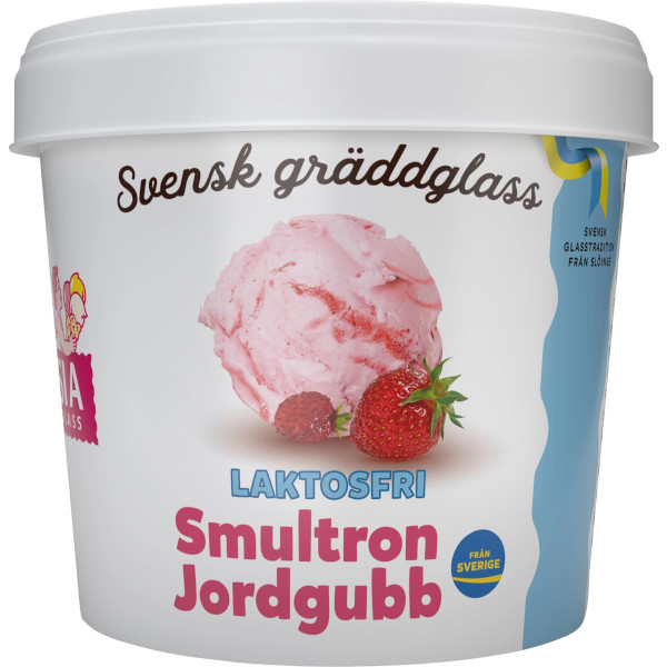 SIA Glass Gräddglass Smultron/Jordgubb Laktosfri