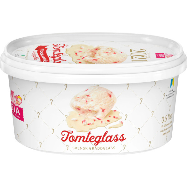 SIA Glass Tomteglass 2021 Vit Chokladbräck/Polka