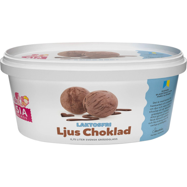 SIA Glass Gräddglass Ljus Choklad Laktosfri