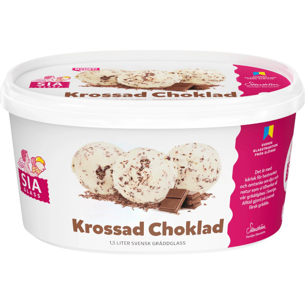 SIA Glass Gräddglass Krossad Choklad