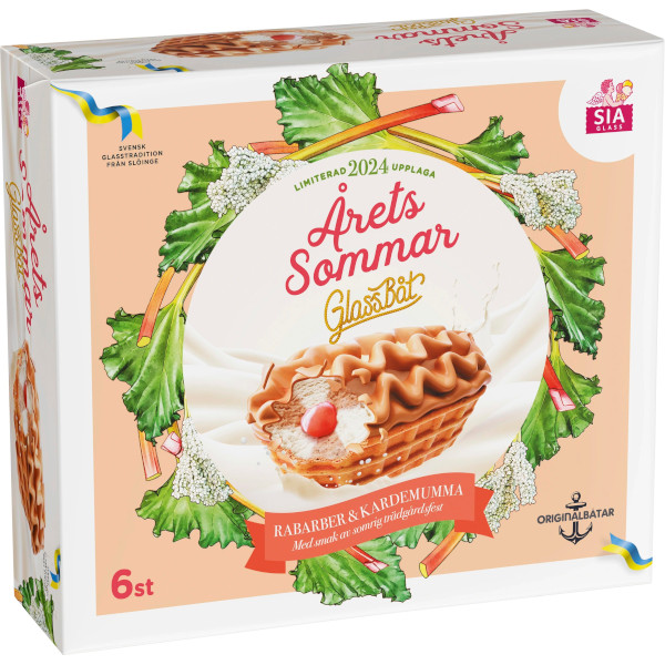 SIA Glass Glassbåt Sommar Rabarber & Kardemumma