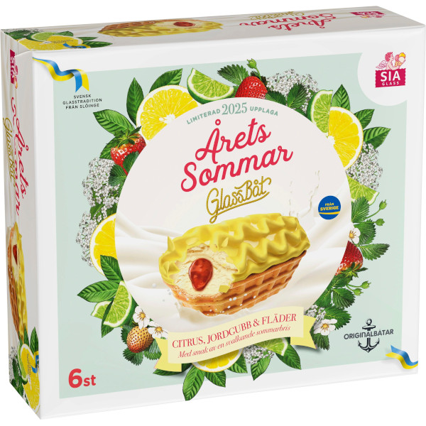 SIA Glass Glassbåt Sommar Citrus/Jordgubb/Fläder