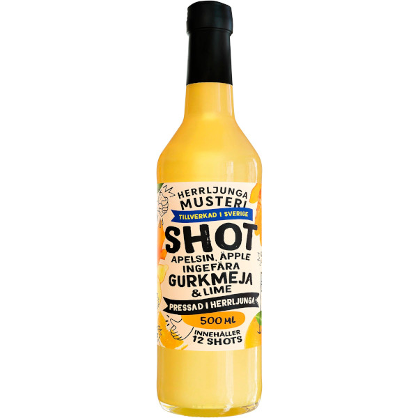 Herrljunga Musteri Shot Apelsin/Äpple/Ingefära/Gurkmeja/Lime