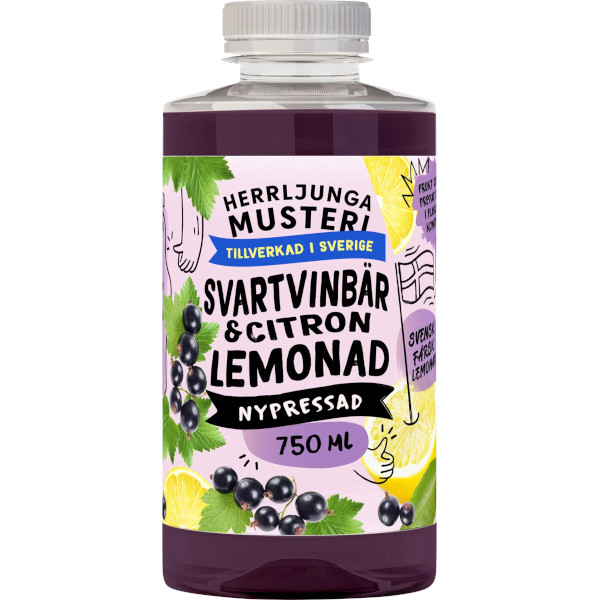 Herrljunga Musteri Lemonad Svartvinbär & Citron