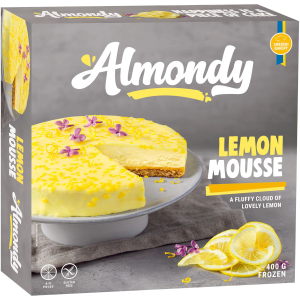 Almondy Mandeltårta Lemon Mousse