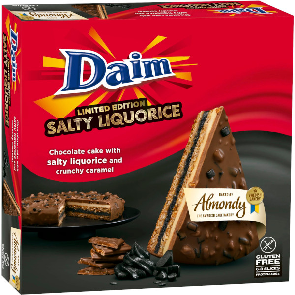 Almondy Mandeltårta Daim Salty Liquorice