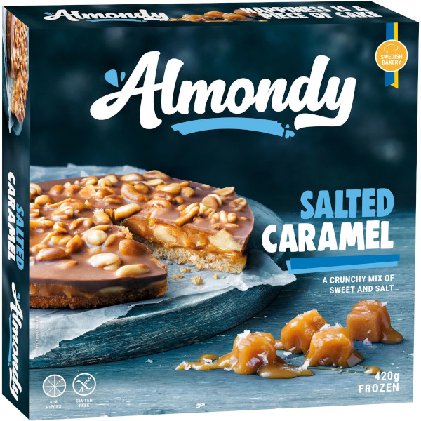 Almondy Mandeltårta Salted Caramel