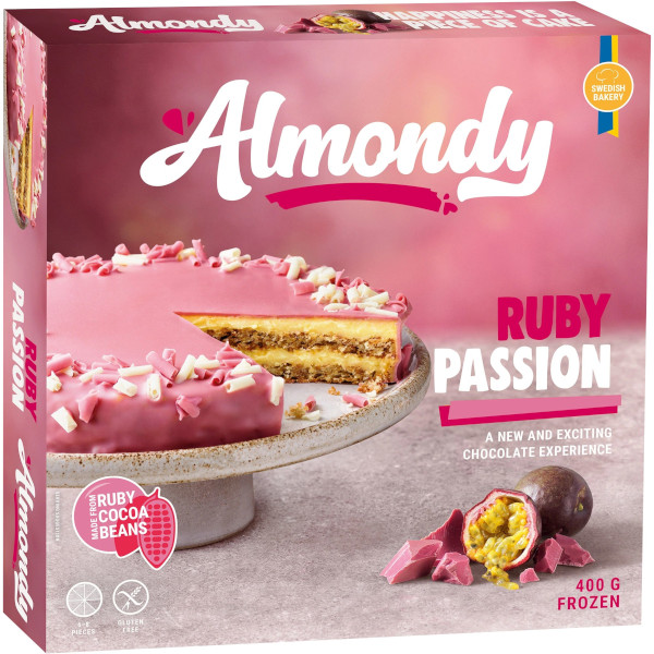 Almondy Mandeltårta Ruby Passion