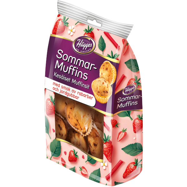 Hägges Sommarmuffins Rabarber & Jordgubbar