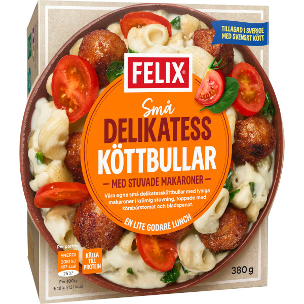 Felix Delikatessköttbullar & Stuvade Makaroner