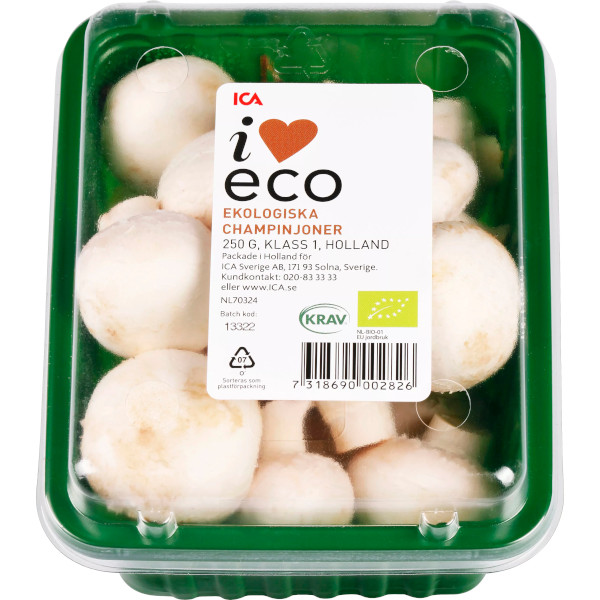 ICA I Love Eco Champinjoner Ekologiska