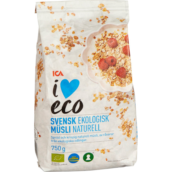 ICA I Love Eco Müsli Naturell Ekologisk
